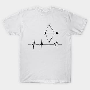 Archery Heartbeat Bow And Arrow Pulse Archer T-Shirt